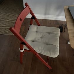3 IKEA Folding Chairs  W/Cushions  $10.00 Each
