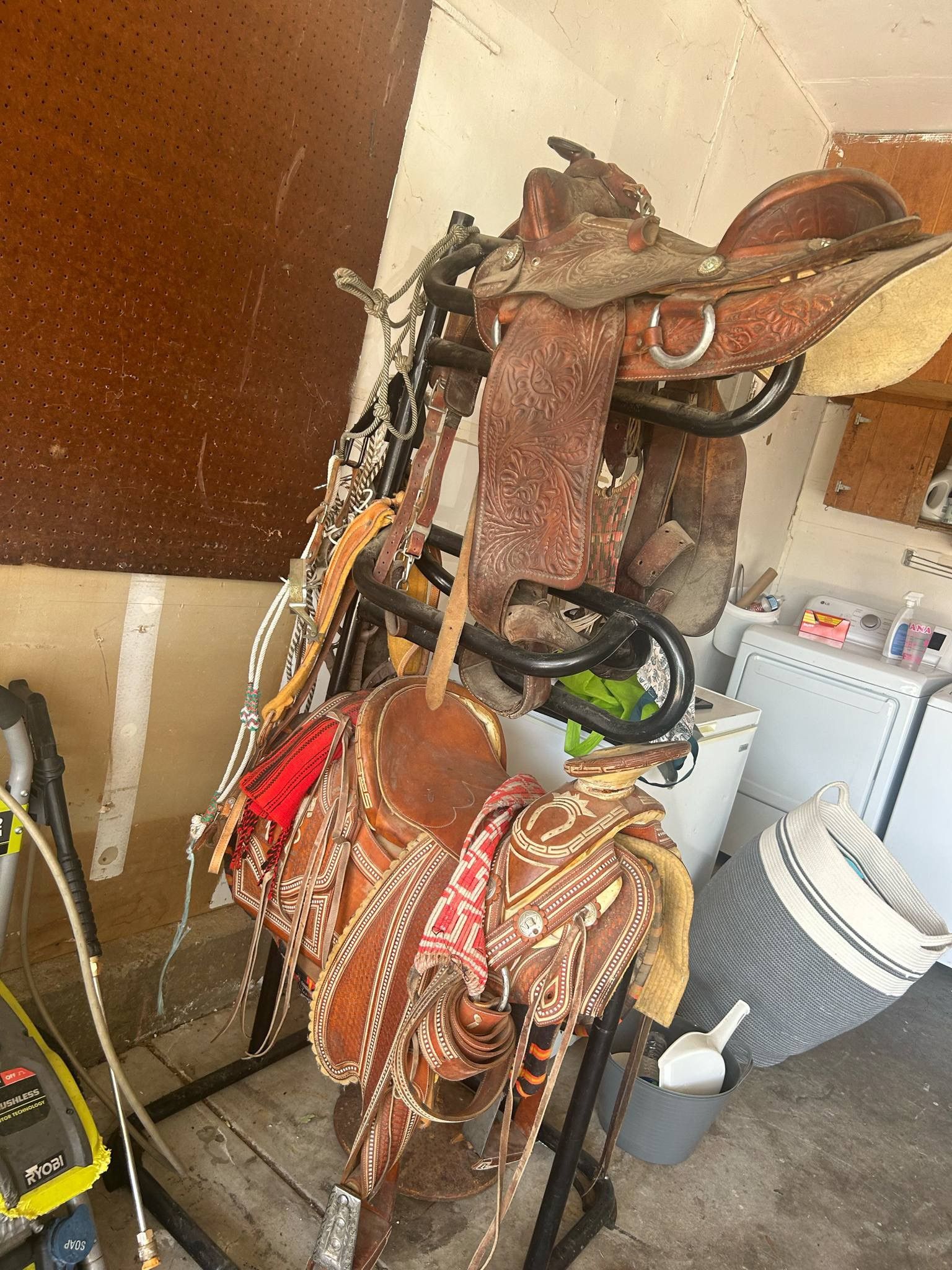 Horse Saddle ,in Good Condition Sale With Stand