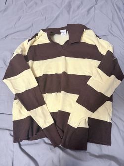 Nikka K Striped Collared Sweater