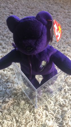 RARE 1st Edition 1997 TY Princess Diana Beanie Baby, Made in China, P.E. Pellets