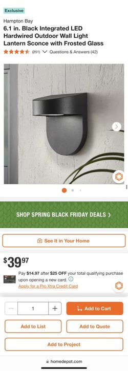 Hampton Bay LED Wall Lights (16 total)