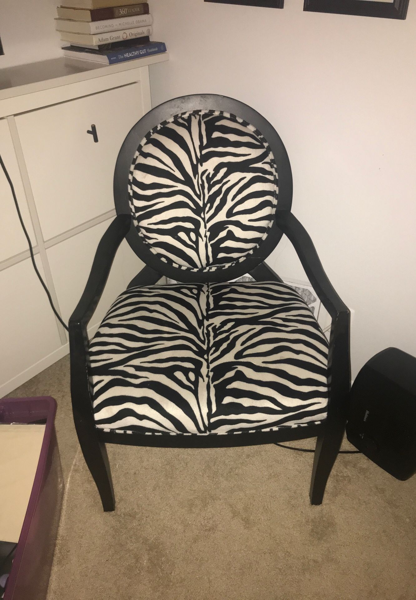 Zebra chair $30