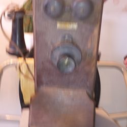 Western Electric Model 317 Oak Hand Crank Wall Telephone 
