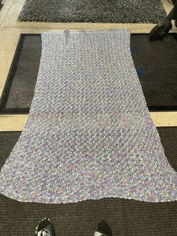 Hand Made Throw Blanket Size 35W X 79 L 