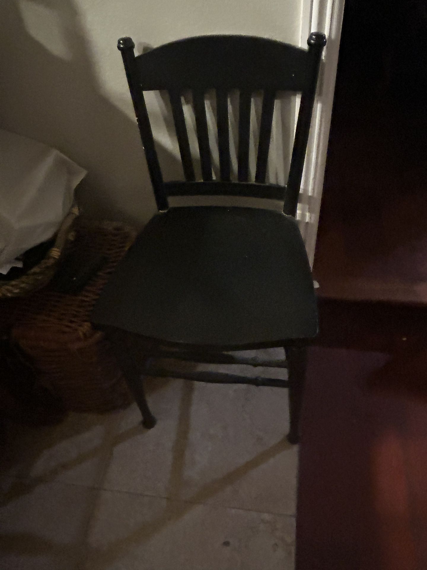 Black Painted Wooden Chair