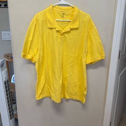New Without Tag Amazon Essential Yellow Collared Polo Shirt