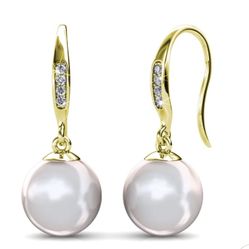 Cate & Chloe  Betty  “Nostalgic” 18k White Gold Plated Round Earrings 