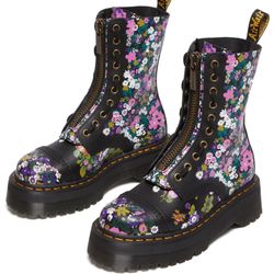 NEW - Dr. Martens Sinclair Hi Vintage Floral Boots Platform Zip Combat Women’s Size 8