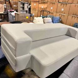 79" Leath-Aire Flip-Down Futon Bed 3-Seater 