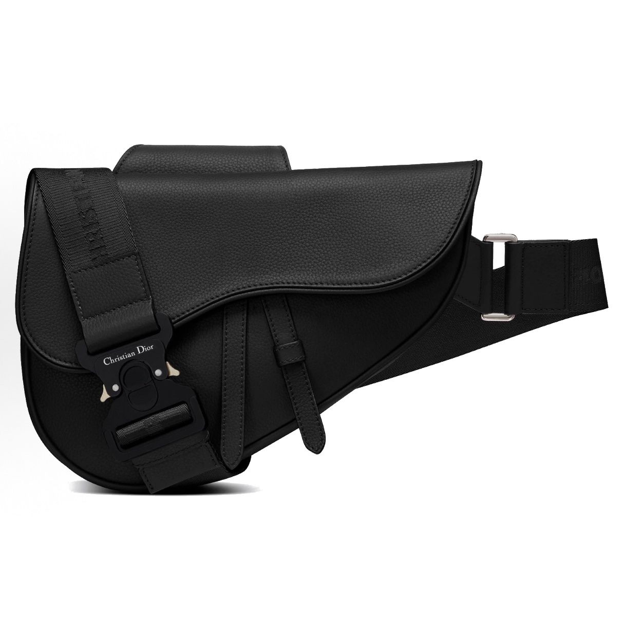 DIOR Saddle CD buckle magnetic flap opening and closing grain touch cowhide saddle bag(174)37