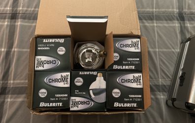 100 Watt Bulbs Half Chrome