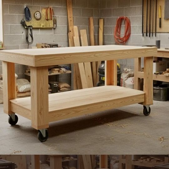 Heavy Duty wood rolling workbench With Bench Vise for Sale in ...