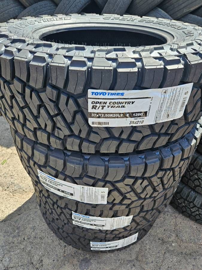 4 New LT 37-12.50-20 Toyo Open Country RT Trail Terrain Tires 37x12.50 R20 Inch Tire Load E 10 Ply FREE Same Day Delivery Inland Empire Locations