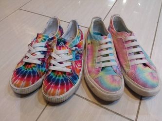 Women’s Rainbow Tie-Dye Shoes Bundle Size 8.5 (2 Pairs)