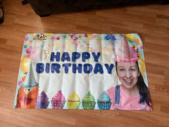 Ms Rachel Vinyl Bday Banner