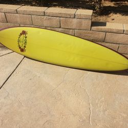 Vintage Eddie Underwood Designed Single Fin Surfboard Rare Board 78"