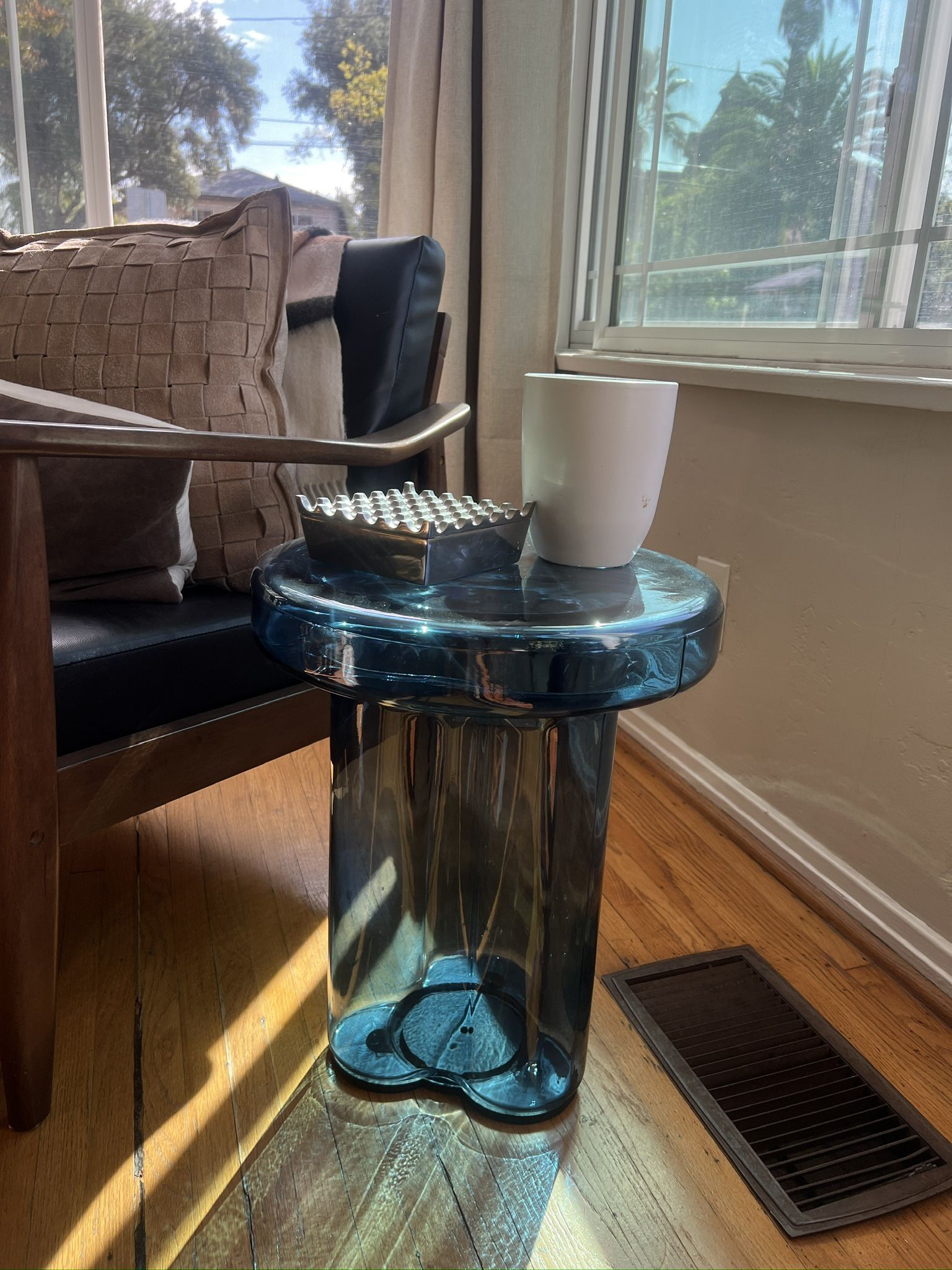 Modern Glass End Table $100FIRM