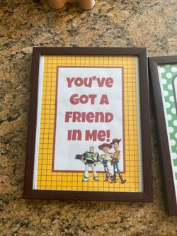 Toy story party photo frames