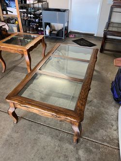 Coffee table with end table