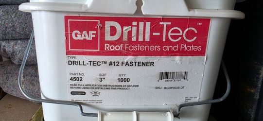 GAF Drill-Tec Roof Fasteners and Plates