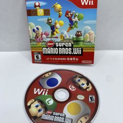 New Super Mario Bros. Wii (Nintendo Wii, 2009) w/ Sleeve! Tested Authentic