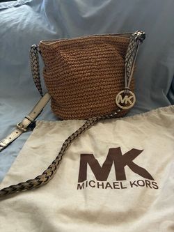 Michael Kors Woven Straw Crossbody Bag