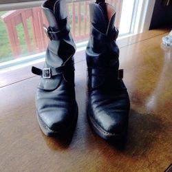 Women's Harley Davidson Black Leather Riding Boots 