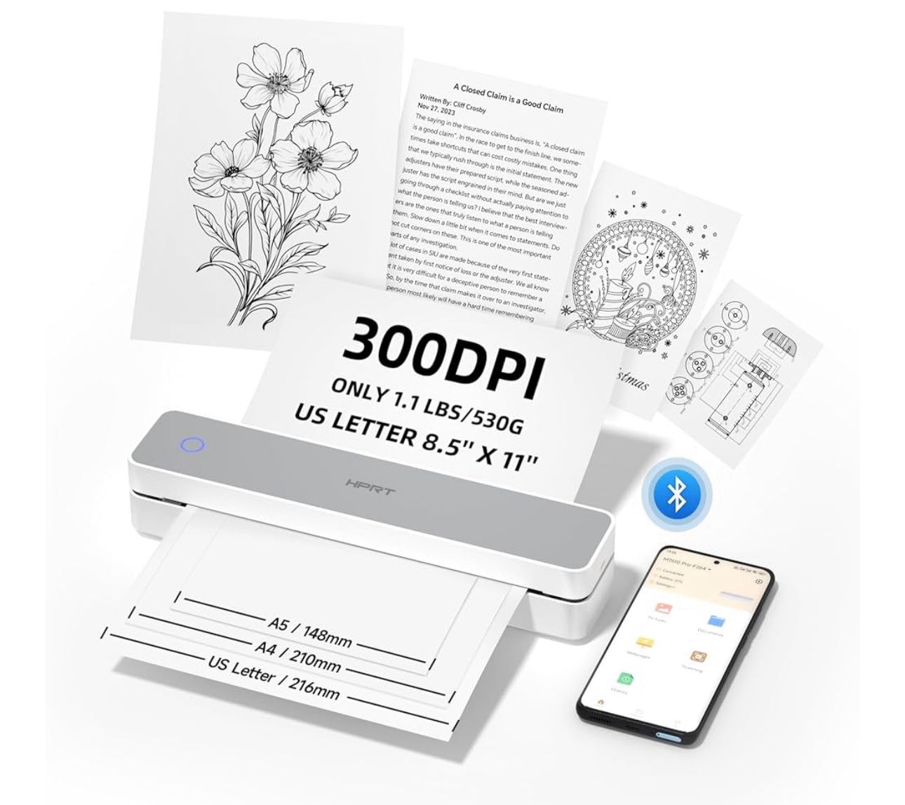 Portable Wireless Thermal Printer $60 Price Firm