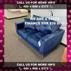 Macleary Navy Sofa & Loveseat 2pc Set