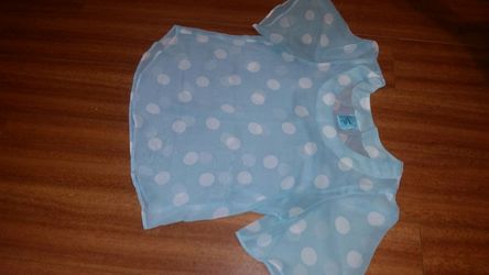 Hip blue top 3/4 sleeves
