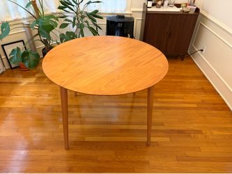 Solid Wood Dining Table - Seats 4 (42”) - Pine - Mid-Century