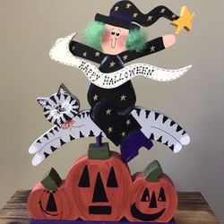 Halloween Witch Handmade Wooden
