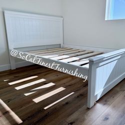 White Queen Bed Frame - No Mattress 