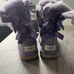 Uggs, Purple With Bows Boots 