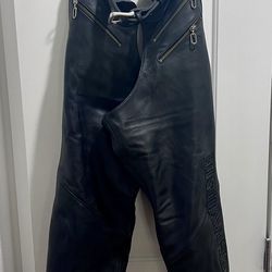 Harley Davidson Black Leather Chaps