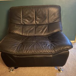 Wide Leather Chair
