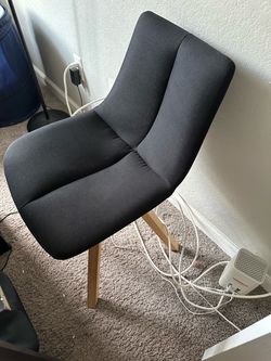 Modern Black Fabric Accent Chair