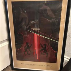 Framed Game Of Thrones Lannisters Poster 24x19”