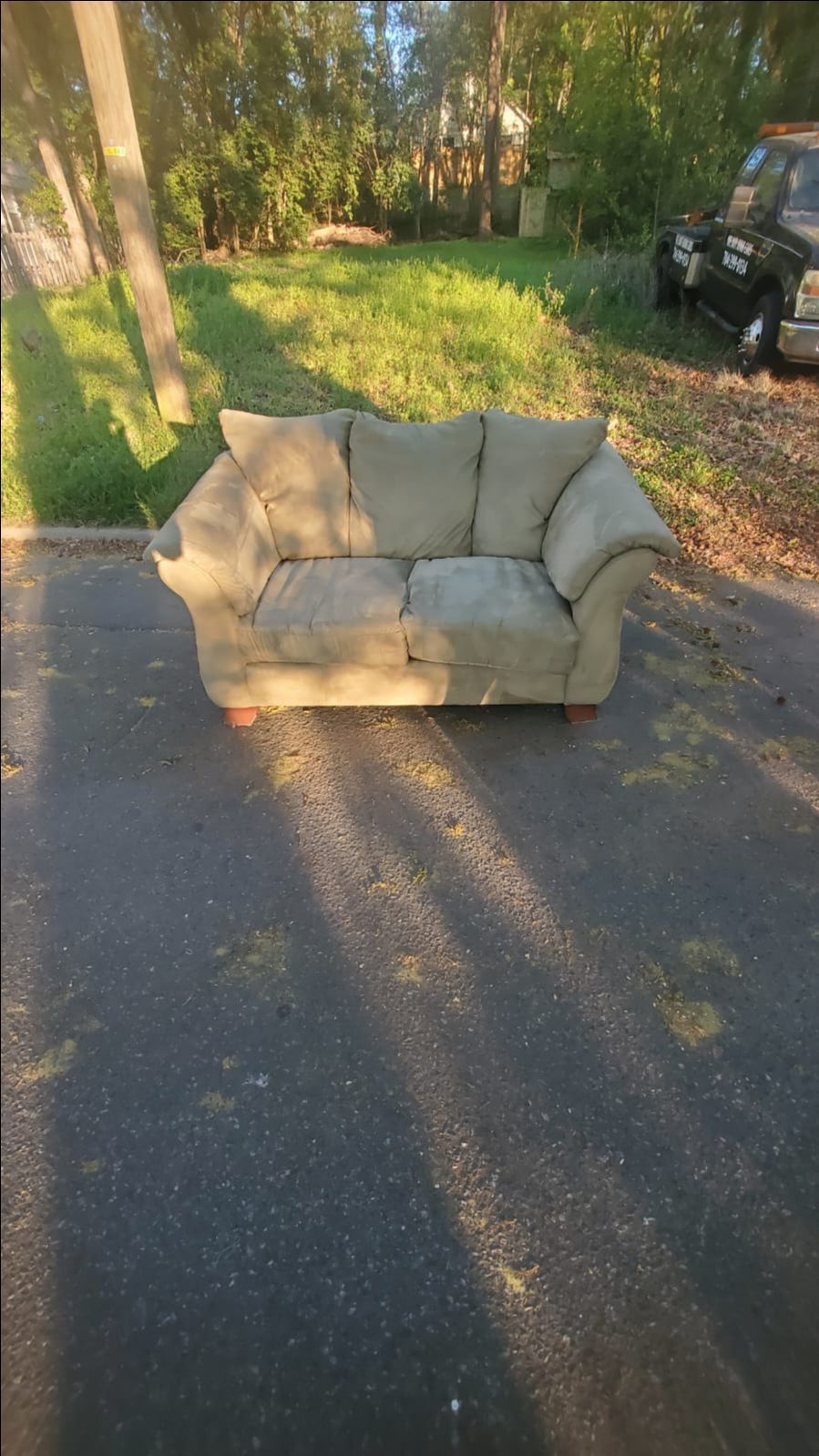 Two seater fax leather sofa