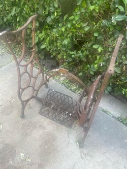 Antique sewing table base
