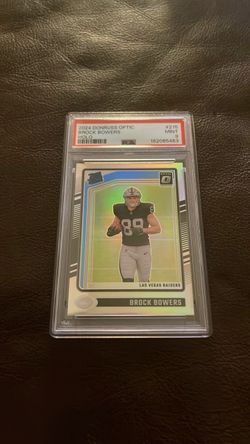 Brock Bowers 2024 Donruss Optic Holo Rookie PSA 9
