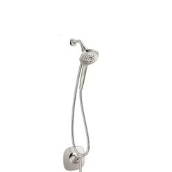 KOHLER Rill Rite-Temp Vibrant Polished Nickel 1-handle Handheld 4.59-in Round Bathtub and Shower Faucet Valve Included