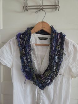 Moebius infinity scarf fiber necklace prism yarn wild stuff cool stuff