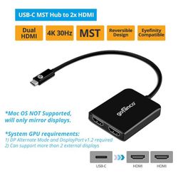 USB-C MST Hub to 2x HDMI Adapter (USBCMST2HDMI)