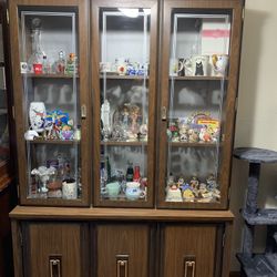 Vintage Solid Wood China Cabinet 