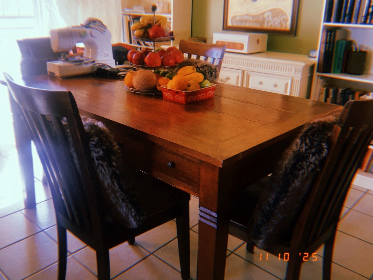 Brown Wooden Dining Table 