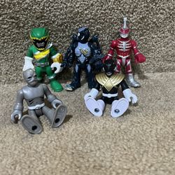 Power Rangers Imaginext Green & Black & Baboo & Lord Zedd Putty patrol set of 5