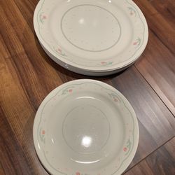 Seven Corelle 10” Diameter dinner Plates And Matching Eight 7”plates !