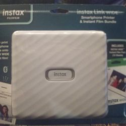 Instax Link Wide Smartphone Printer & Instant Film Bundle 