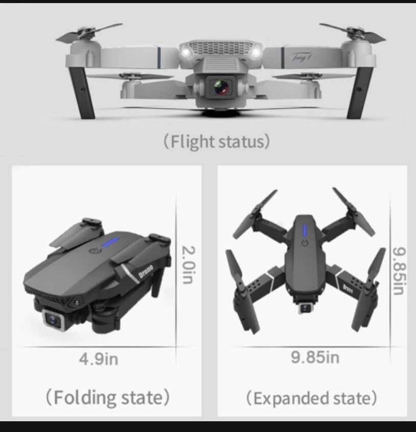 Drone with 4K 1080P Dual Camera Wide Angle Altitude Height Hold